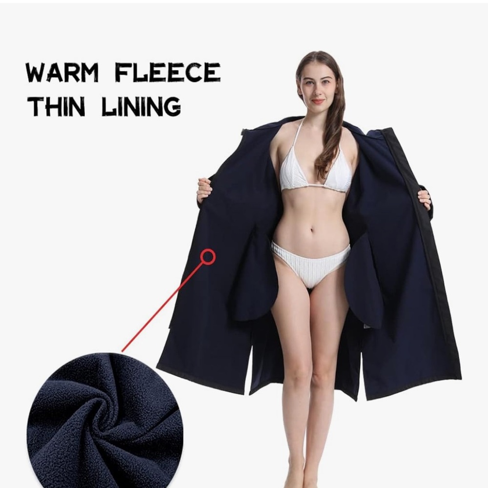 Oksun oversized waterproof swim parka windproof warm swimming coat size S-M